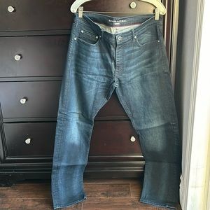Worn mens Banana Republic skinny jeans, size 33x30